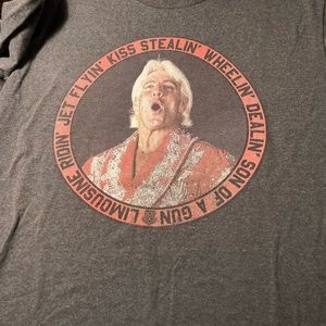 WWE Ric Flair Limousine Ridin Jet Flyin Kiss Stealin T-Shirt Sz Lg